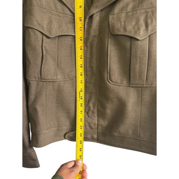 WWII US Army Ike Jacket 1945 Field Wool OD Sz 40R Curlee Clothing Co Vintage - Picture 16 of 16